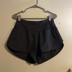 The Gym People High Waisted Running Shorts with Zipper Pocket